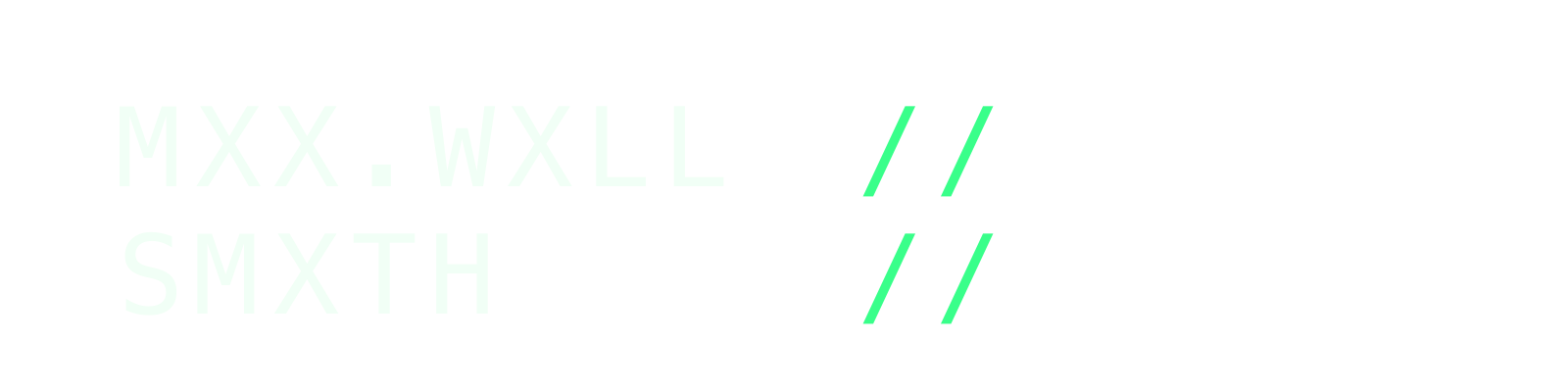 Encrypted mxxwxll smxth wordmark